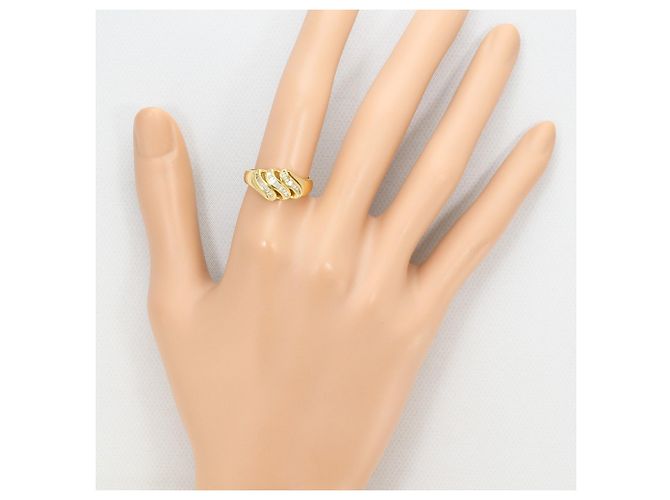 Autre Marque 18K Gelbgold-Ring mit Diamant Golden - Ansicht 7