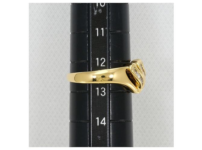 Autre Marque 18K Gelbgold-Ring mit Diamant Golden - Ansicht 8