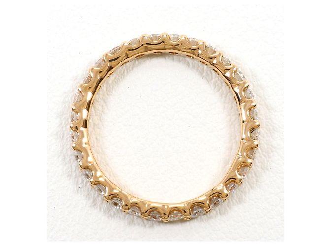 Autre Marque 18K Roségold-Ring mit Diamant Golden - Ansicht 3