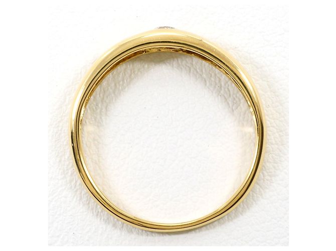 Autre Marque Anello a fascia in oro giallo 18K con diamante D'oro - vista 3