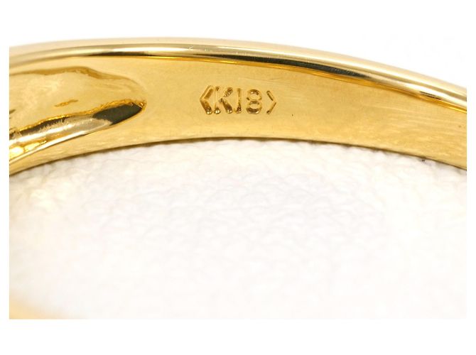 Autre Marque Anello a fascia in oro giallo 18K con diamante D'oro - vista 5