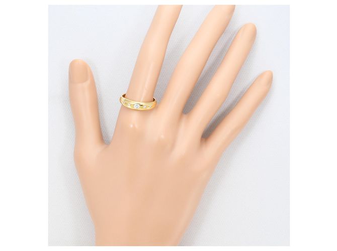 Autre Marque Anello a fascia in oro giallo 18K con diamante D'oro - vista 7