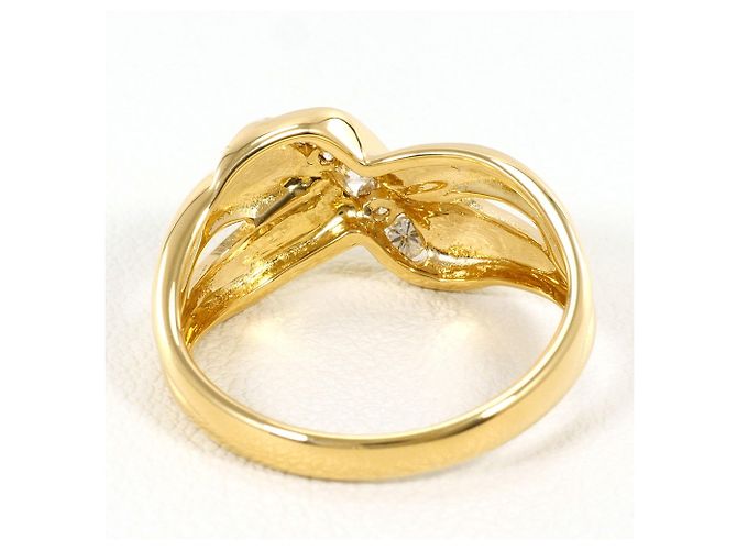 Autre Marque 18K Gelbgold-Ring mit Diamant Golden - Ansicht 4
