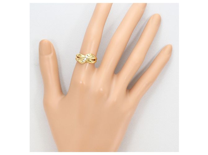 Autre Marque 18K Gelbgold-Ring mit Diamant Golden - Ansicht 7
