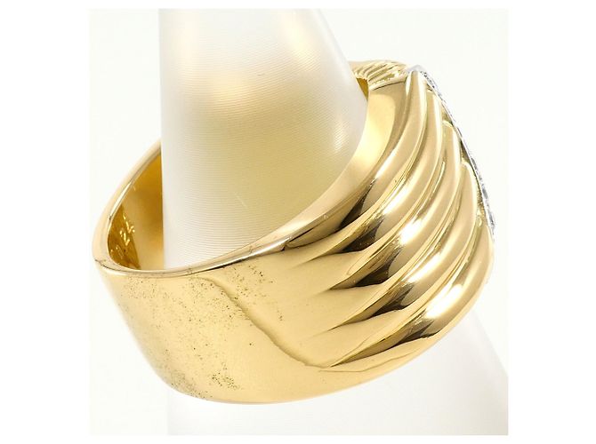Autre Marque Anello a fascia elegante in platino e oro giallo D'oro - vista 3