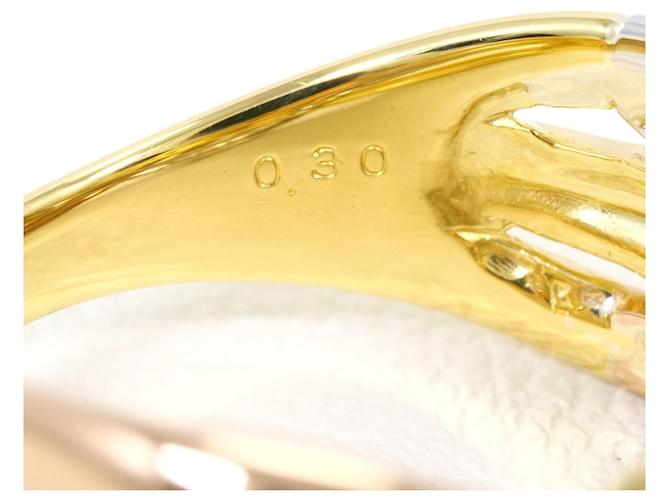Autre Marque Eleganter Ring mit Diamant Golden - Ansicht 6