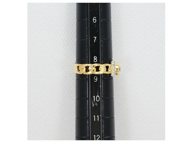 Autre Marque 18K Gelbgold- und Platin-Ring mit Diamant Golden - Ansicht 7