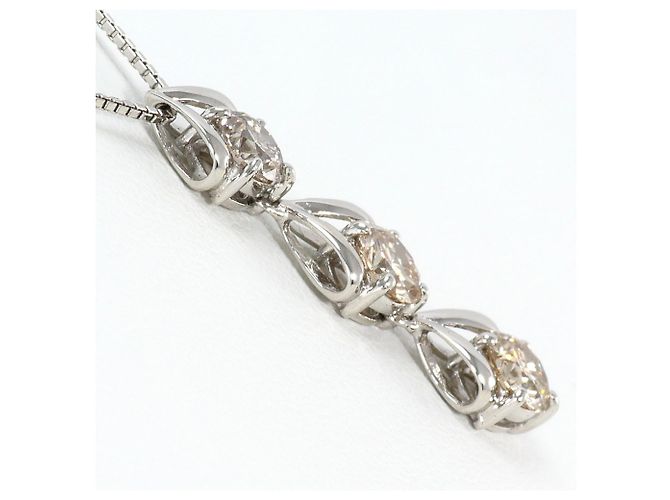 Autre Marque Collana in platino con diamante marrone - vista 2