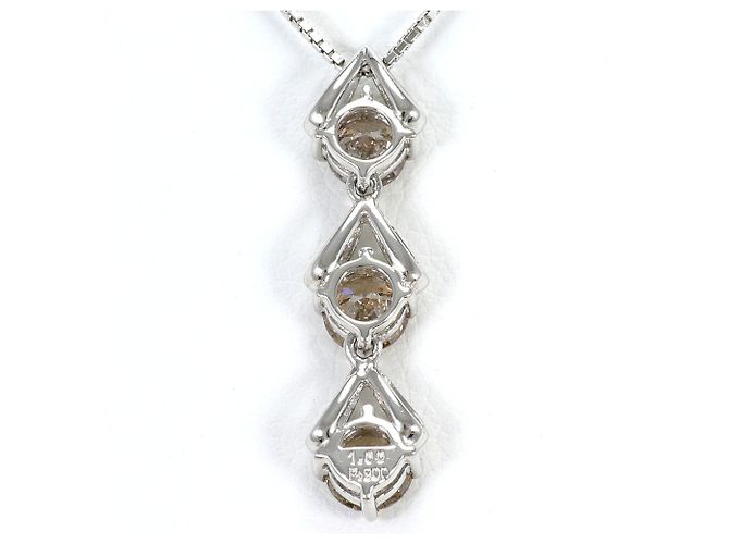 Autre Marque Collana in platino con diamante marrone - vista 3