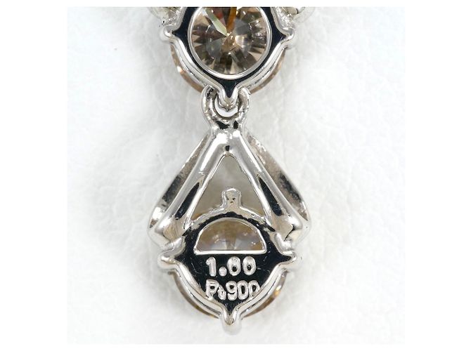 Autre Marque Collana in platino con diamante marrone - vista 4