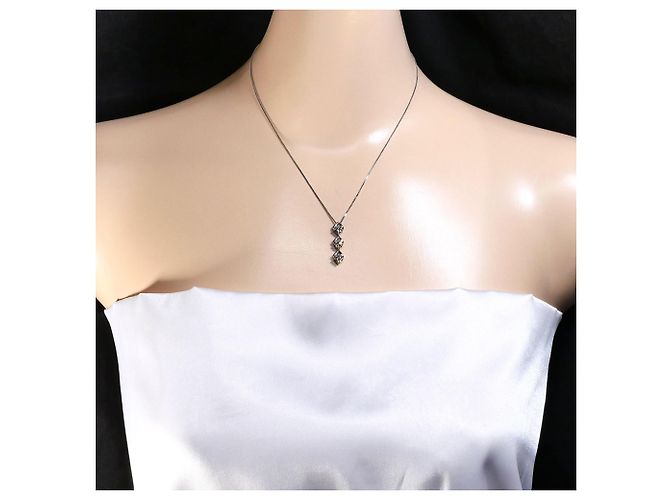 Autre Marque Collana in platino con diamante marrone - vista 6