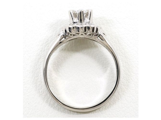 Autre Marque PT900 Platinring mit Diamant - Ansicht 3