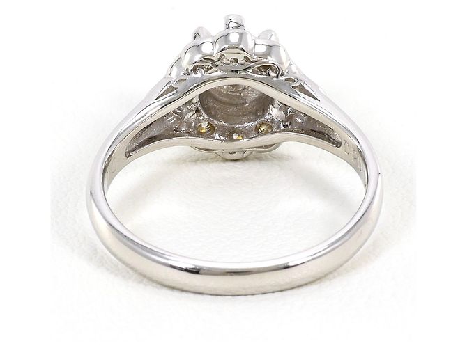 Autre Marque PT900 Platinring mit Diamant - Ansicht 4