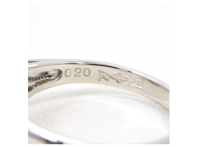 Autre Marque PT900 Platinring mit Diamant - Ansicht 5