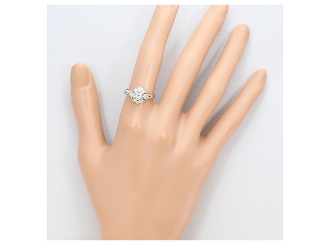 Autre Marque PT900 Platinring mit Diamant - Ansicht 7