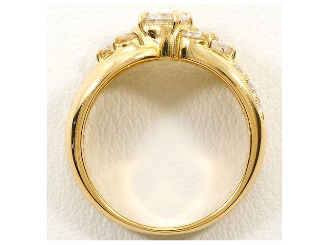 Autre Marque 18K Gelbgold-Ring mit Diamant Golden - Ansicht 3