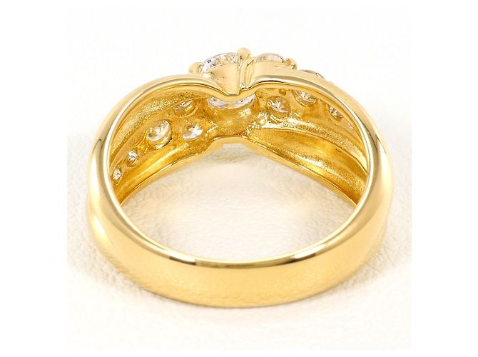 Autre Marque 18K Gelbgold-Ring mit Diamant Golden - Ansicht 4