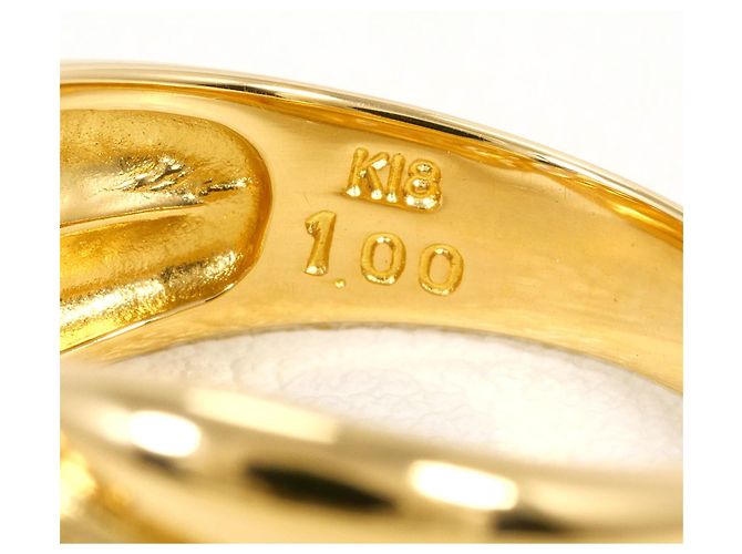 Autre Marque 18K Gelbgold-Ring mit Diamant Golden - Ansicht 5