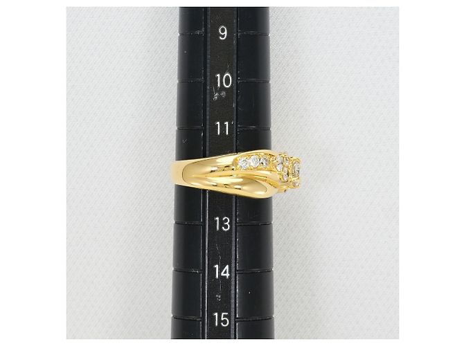 Autre Marque 18K Gelbgold-Ring mit Diamant Golden - Ansicht 7