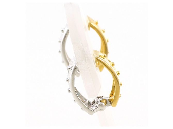 Autre Marque Pendientes de clip en oro de 14K Dorado - vista 2