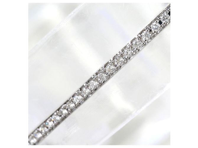 Autre Marque Bracciale con charm in oro bianco 18K con diamante D'oro - vista 2