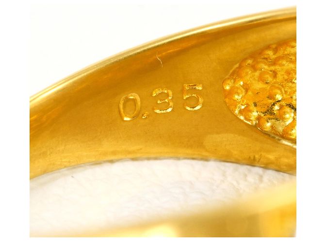 Autre Marque 24K Gelbgold Diamantring Golden - Ansicht 6