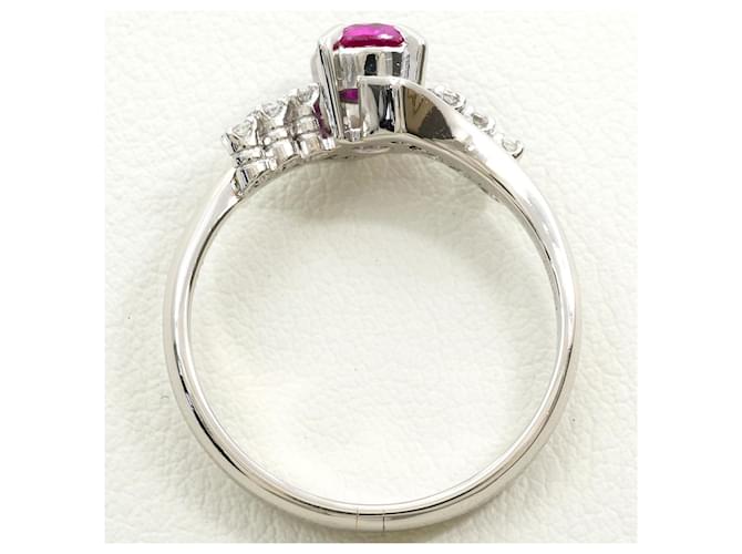 Autre Marque Platinring mit Diamant - Ansicht 2