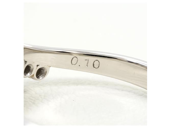 Autre Marque Platinring mit Diamant - Ansicht 4