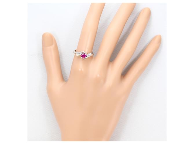 Autre Marque Platinring mit Diamant - Ansicht 6