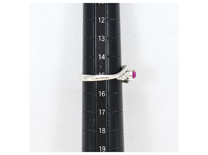 Autre Marque Platinring mit Diamant - Ansicht 7