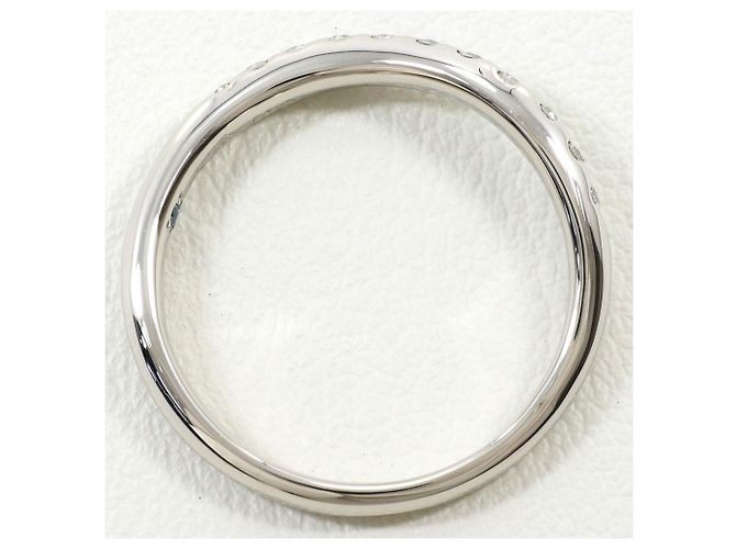 Autre Marque Platinring mit blauem Diamanten - Ansicht 2