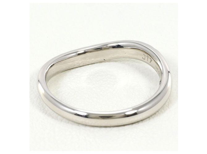 Autre Marque Platinring mit blauem Diamanten - Ansicht 3