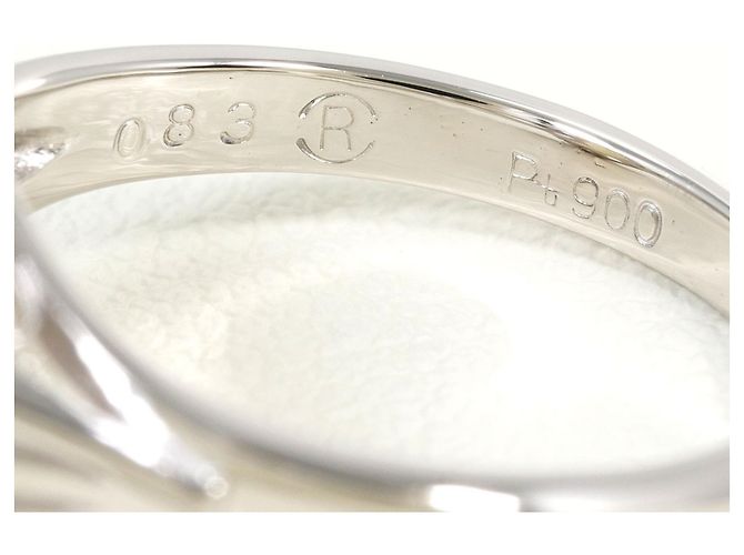 Autre Marque Platinring mit Opal und Diamant - Ansicht 7