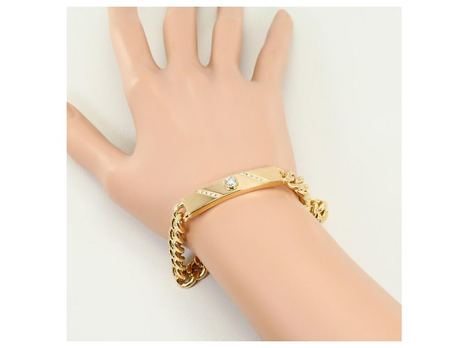 Autre Marque Bracciale con charm in oro giallo 18K con diamanti D'oro - vista 5