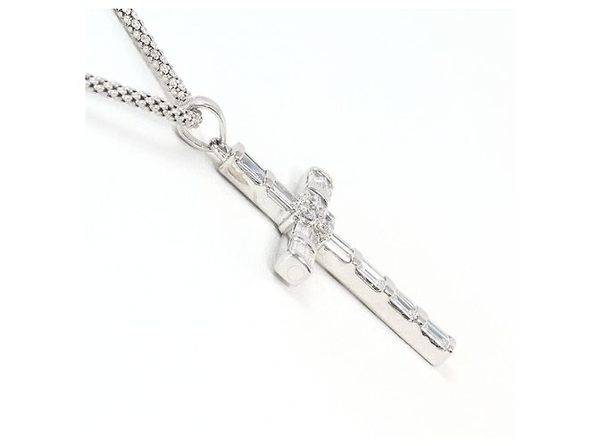 Autre Marque 18K Weißgoldkette mit Diamant Golden - Ansicht 2