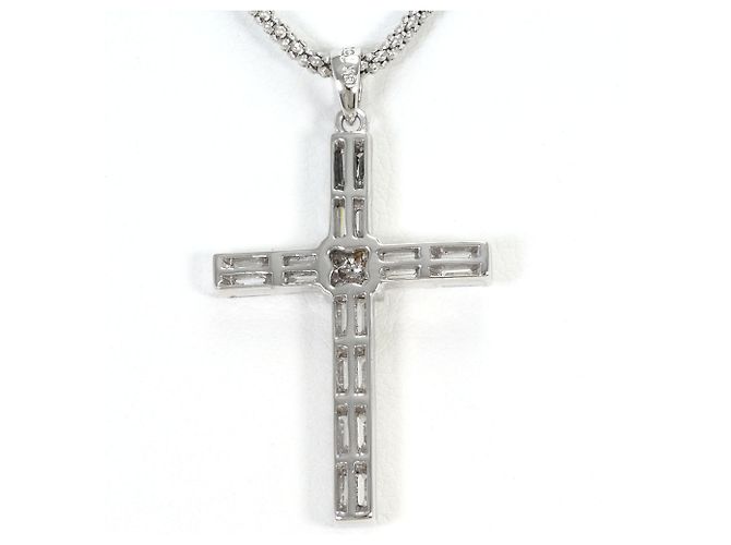Autre Marque 18K Weißgoldkette mit Diamant Golden - Ansicht 3