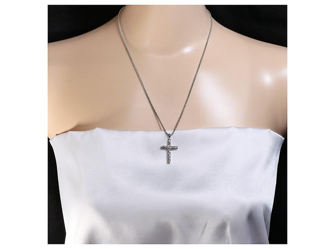 Autre Marque 18K Weißgoldkette mit Diamant Golden - Ansicht 6