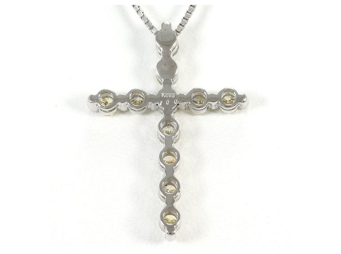 Autre Marque Collana in oro bianco 18K con diamante giallo D'oro - vista 3