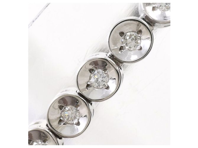 Autre Marque Bracciale con charm in oro bianco 14K con diamante D'oro - vista 2