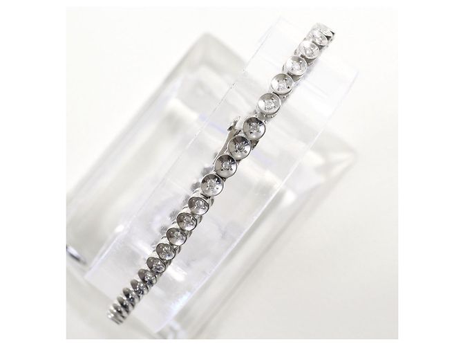 Autre Marque Bracciale con charm in oro bianco 14K con diamante D'oro - vista 3