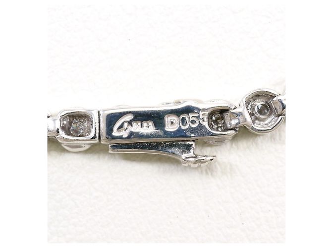 Autre Marque Bracciale con charm in oro bianco 14K con diamante D'oro - vista 4