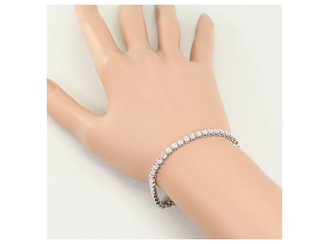 Autre Marque Bracciale con charm in oro bianco 14K con diamante D'oro - vista 5