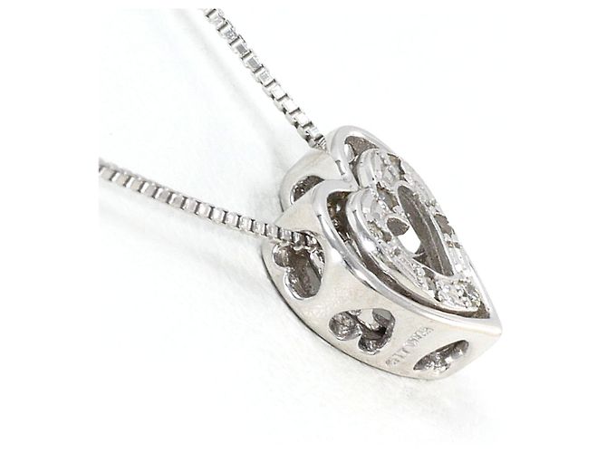 Autre Marque 10K Weißgoldkette mit Diamant Golden - Ansicht 2