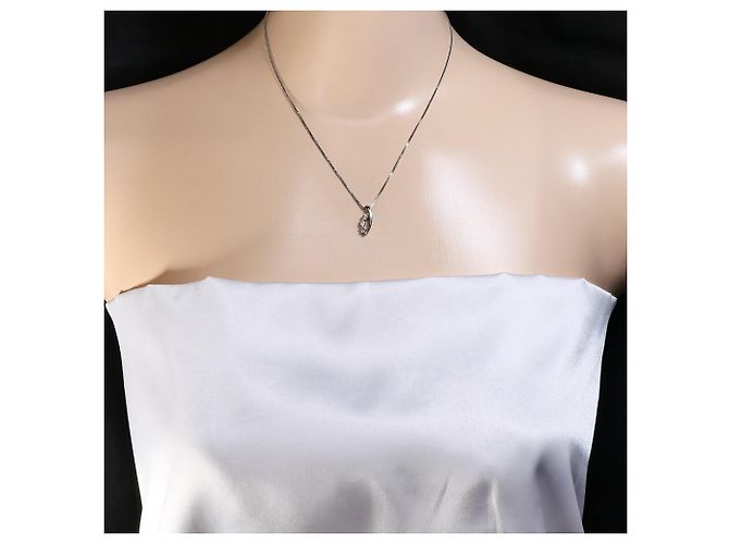 Autre Marque Collana con pendente in oro bianco 18K e diamanti D'oro - vista 6