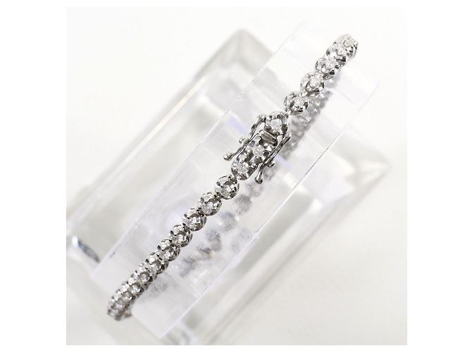 Autre Marque Bracciale charm in oro bianco 14K e diamanti D'oro - vista 3