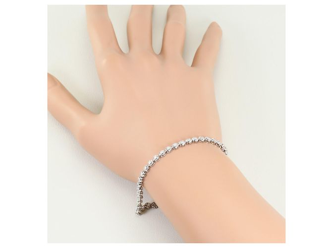 Autre Marque Bracciale charm in oro bianco 14K e diamanti D'oro - vista 5