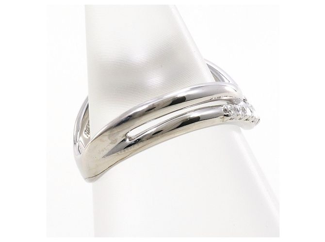 Autre Marque 18K Weißgold-Ring mit Diamant Golden - Ansicht 3