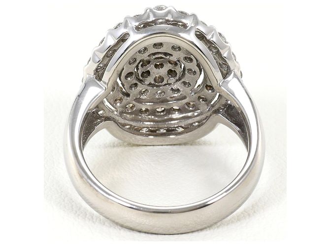 Autre Marque 18K Weißgold-Ring mit braunem Diamanten Golden - Ansicht 4