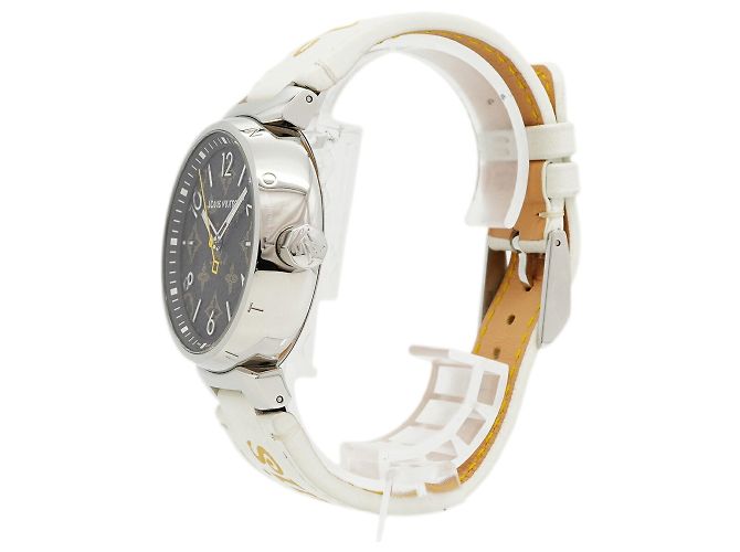 Orologio Louis Vuitton Tambour Monogram QA072Z Quadrante Marrone da Uomo - vista 2