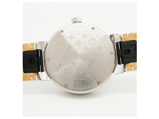 Orologio Louis Vuitton Tambour Monogram QA072Z Quadrante Marrone da Uomo - vista 4